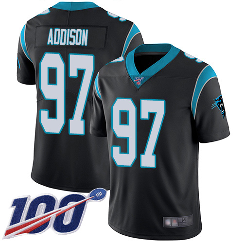 Carolina Panthers Limited Black Youth Mario Addison Home Jersey NFL Football #97 100th Season Vapor Untouchable->carolina panthers->NFL Jersey